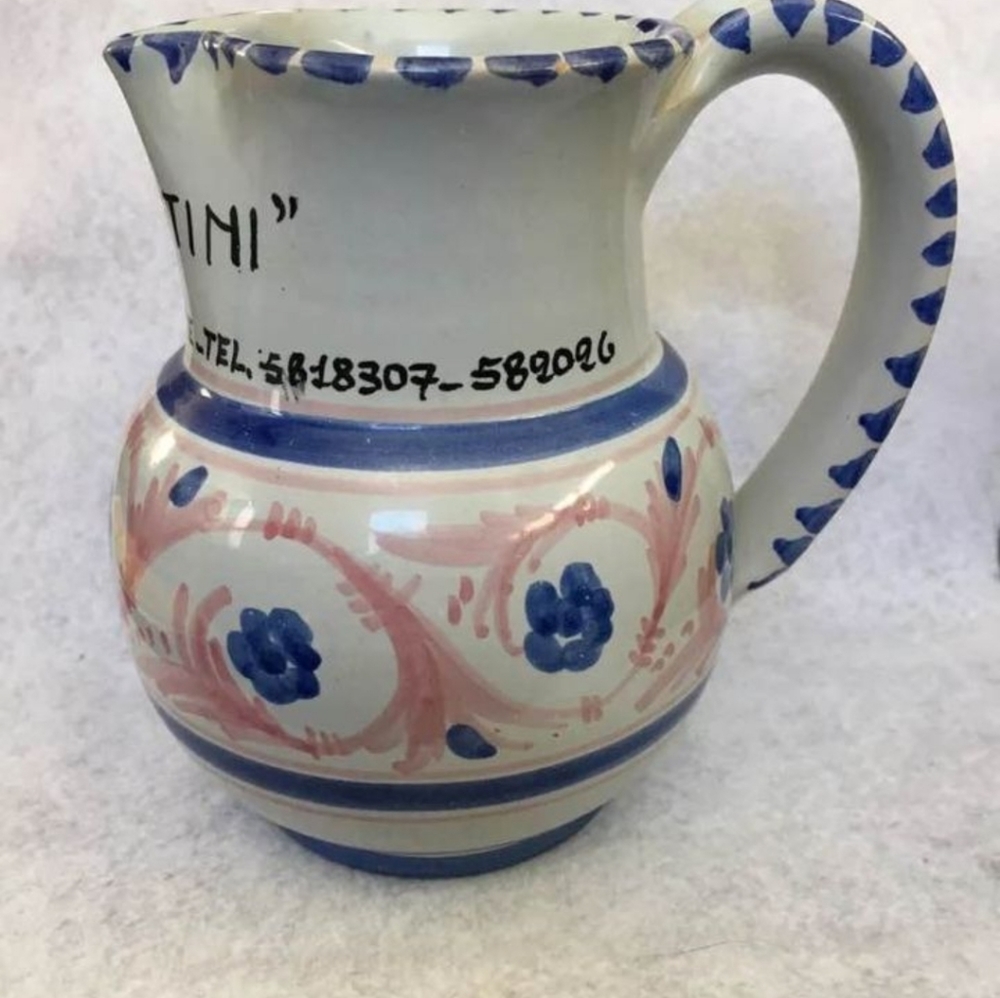 Vintage Italian Restaurantware Pitcher Italian pottery signed #Italianpottery